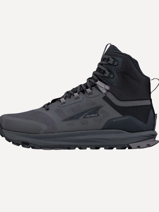 Men\'s Lone Peak 9 Waterproof Mid Size 12.5 Color: Black/Gray main image 4